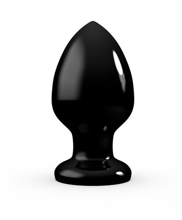 Черная анальная пробка MAGNUM 5 - 8,5 см.